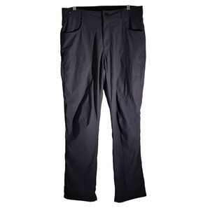 Orvis pants mens 34x32 blue fleece lined hiking straight leg nylon stretch